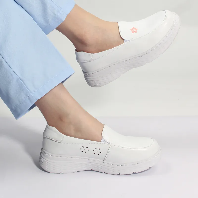 Cherry Blossoms Loafers Women's White-5