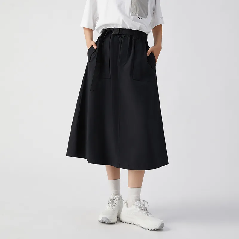 Tectop Casual Long Skirts Women's Classic Black-2