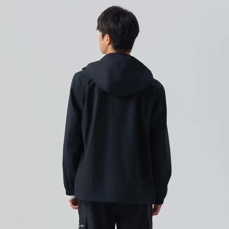 Tectop Waterproof And Windproof Windbreaker Jacket Unisex Classic Black-1