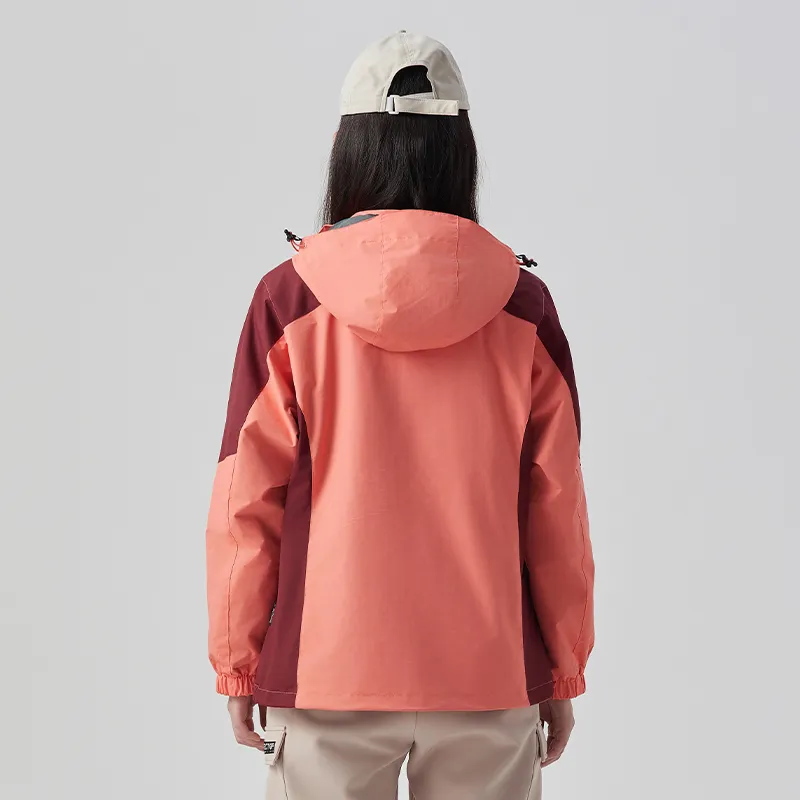 Tectop Waterproof And Windproof To Keep Warm Windbreaker Jacket Women's Dusty Pink-1