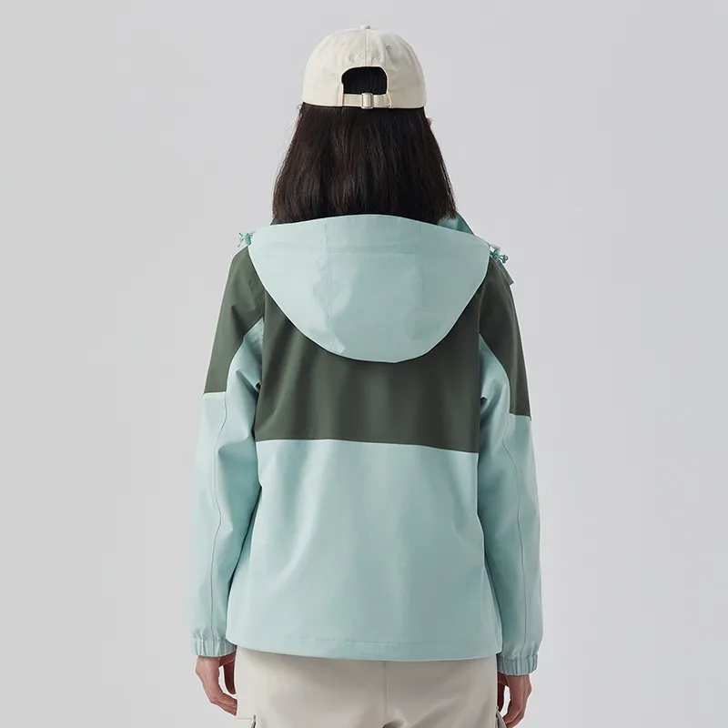Tectop Windbreaker Jacket Unisex Light Lake Blue/Gray Lake Green-1
