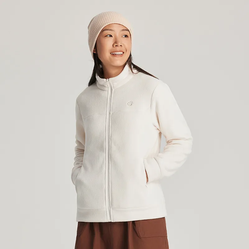 Tectop Velvet-feel Coat Women's Fragrant Moon White-6