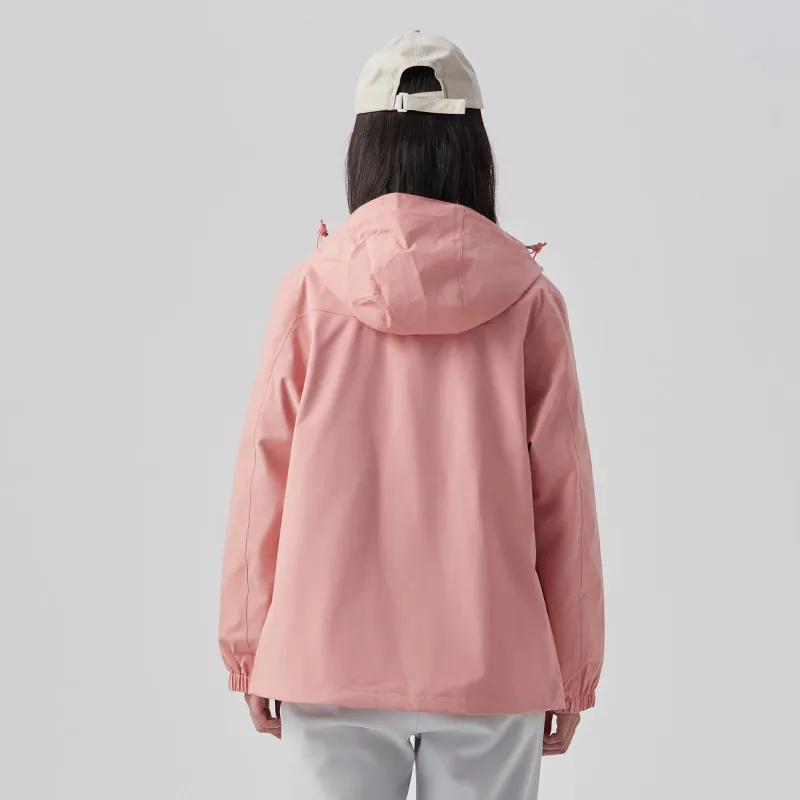 Tectop Waterproof And Windproof To Keep Warm Windbreaker Jacket Women's Coral Pink-3