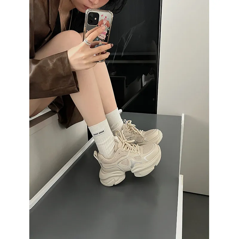 Uncle's House Low Top Chunky Sneakers Women's Malt Apricot-2