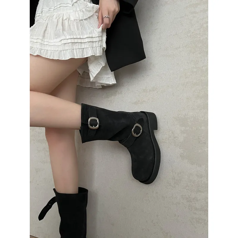 Uncle's House Ankle Boots 4cm Women's Black-2