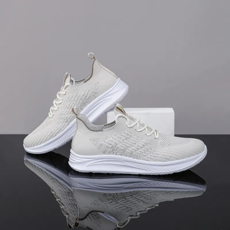 FIRS Anti Slip And Wear Resistant Breathable Low Top Casual Shoes Men's Beige-5