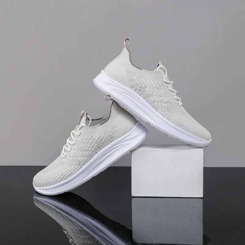 FIRS Anti Slip And Wear Resistant Breathable Low Top Casual Shoes Men's Beige-1