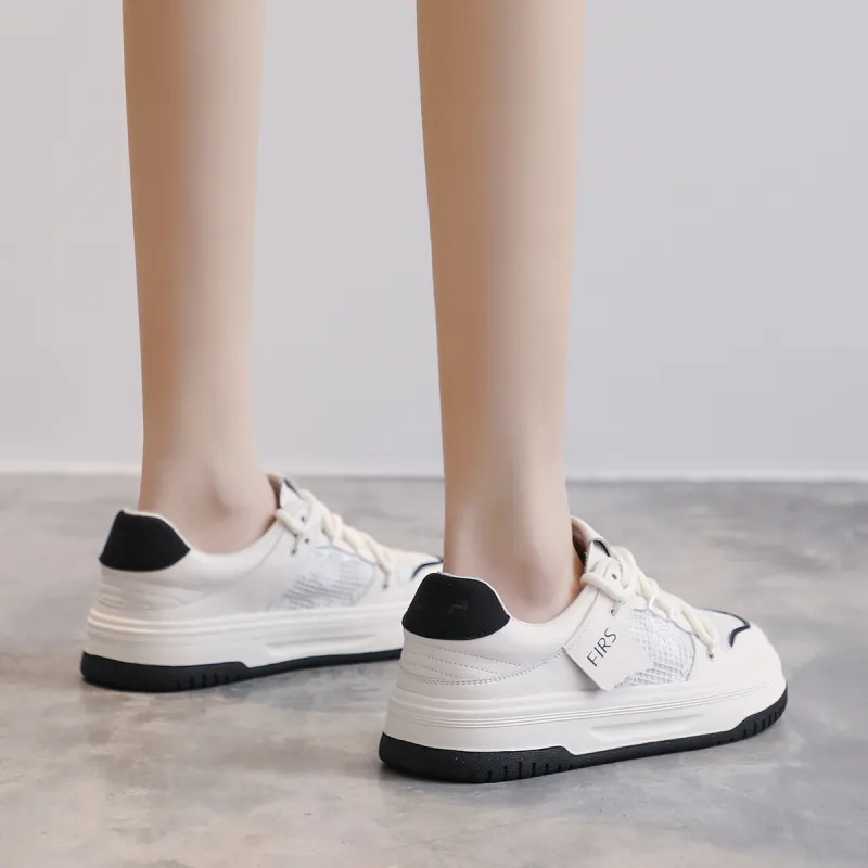 FIRS Skateboard Shoes Women's Low Top Beige Black/Beige Purple-4