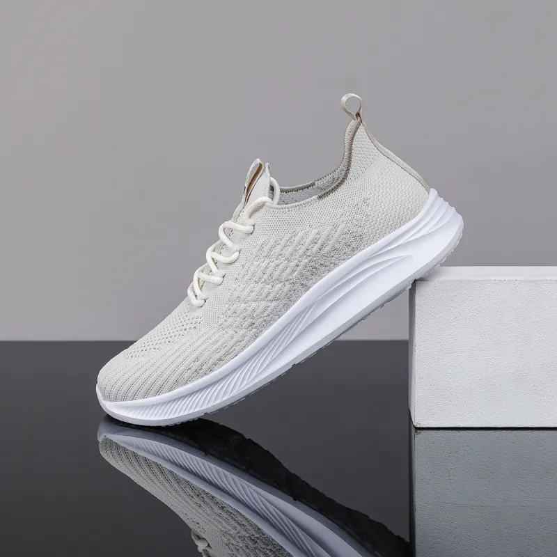FIRS Anti Slip And Wear Resistant Breathable Low Top Casual Shoes Men's Beige-2