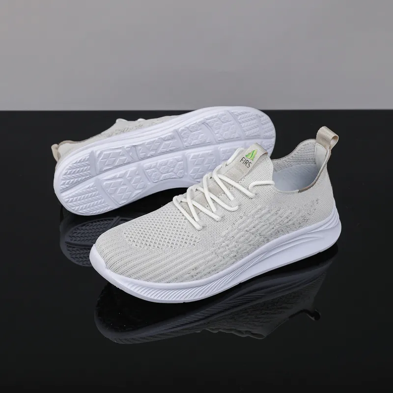 FIRS Anti Slip And Wear Resistant Breathable Low Top Casual Shoes Men's Beige-4