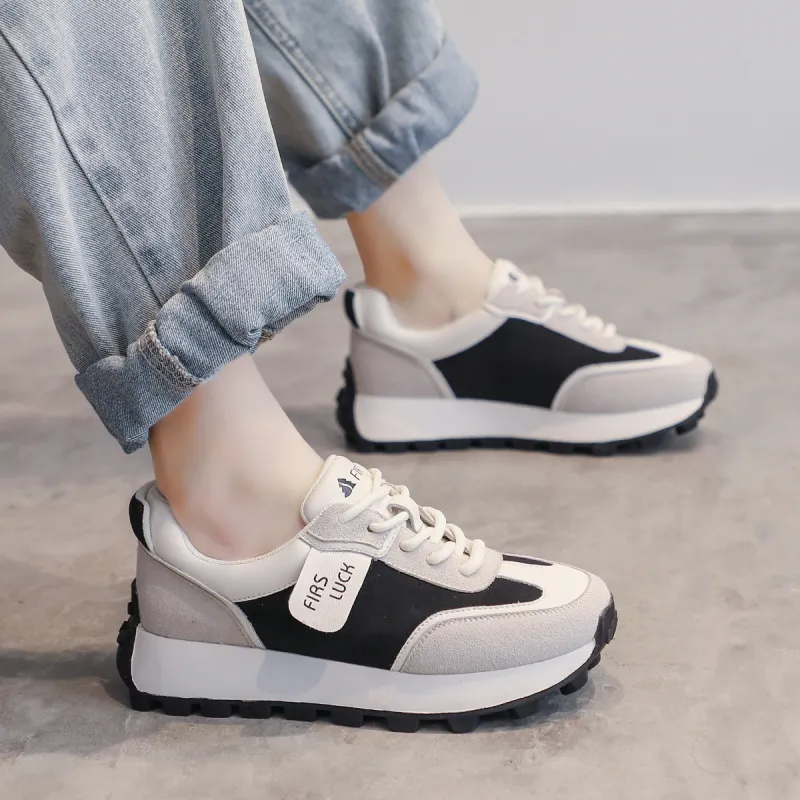FIRS Casual Shoes Women's Low Top Black/Khaki-2