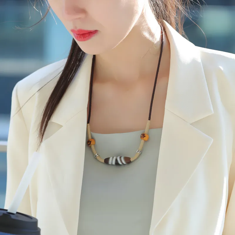 Murmur Agate Jade Necklaces Unisex-1