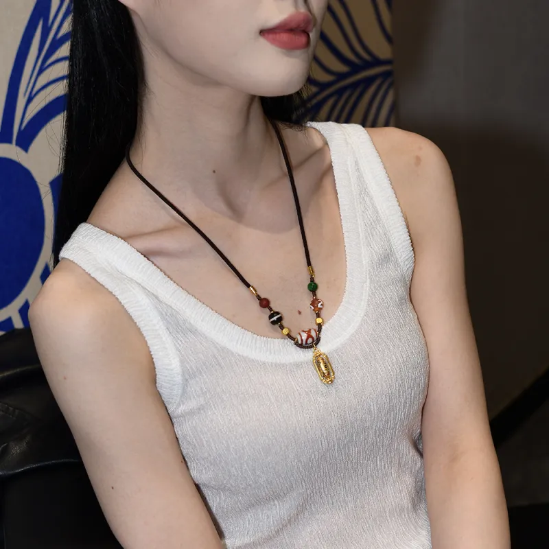 Murmur Jade Necklaces Unisex-6