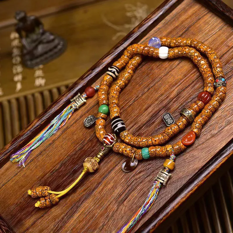 Murmur Star Moon Bodhi Seeds Bead Chain Unisex-2