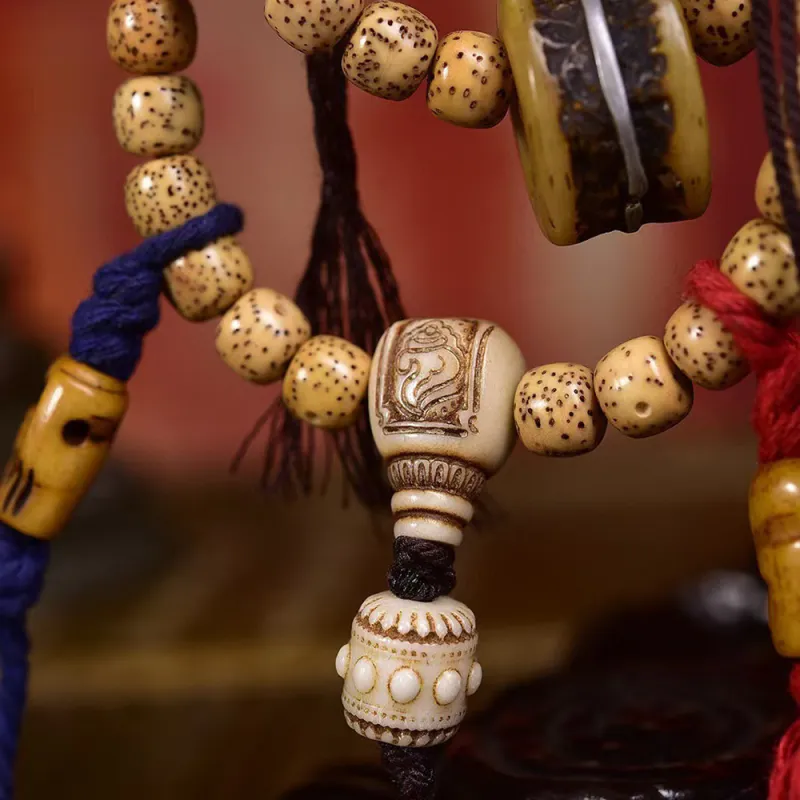 Murmur Star Moon Bodhi Seeds Bead Chain Unisex-3