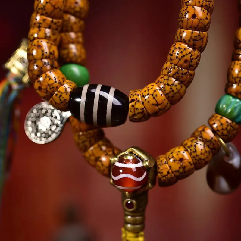 Murmur Star Moon Bodhi Seeds Bead Chain Unisex-4