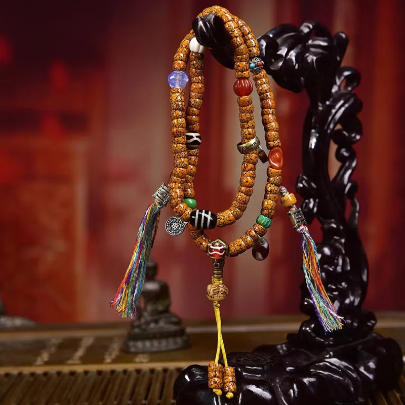 Murmur Star Moon Bodhi Seeds Bead Chain Unisex-1