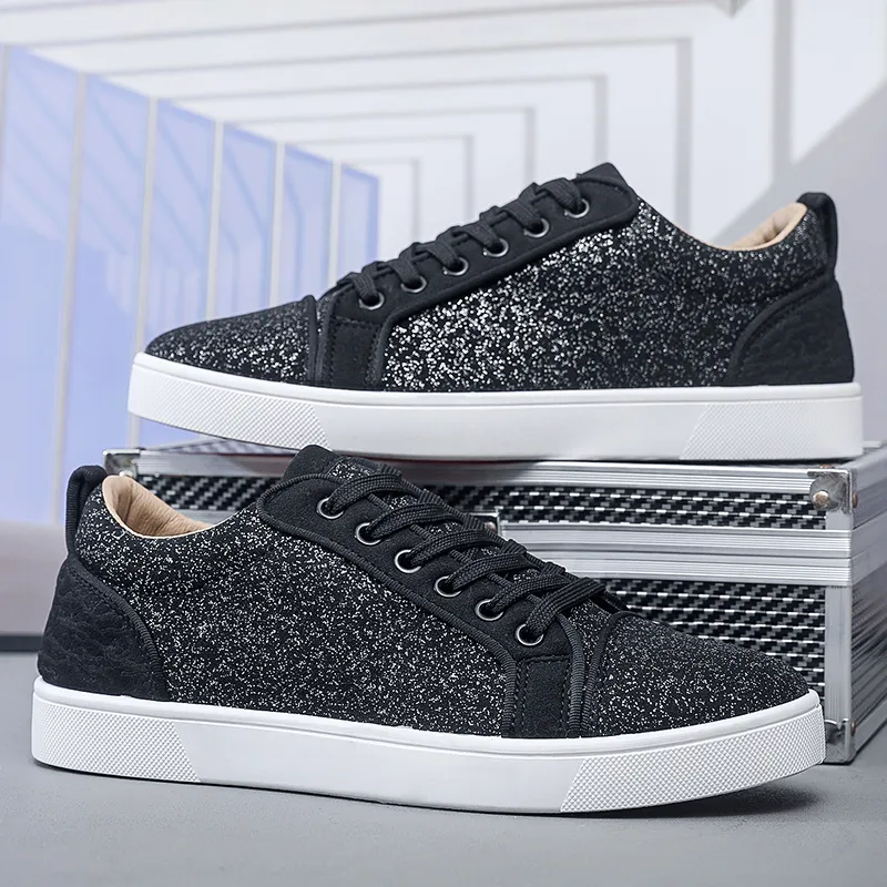 VANSSI Coverage Anti Slip And Wear Resistant Lightweight Breathable Low Top Skateboard Shoes Men's Black White-2