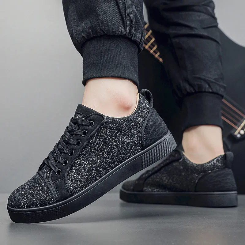 VANSSI Coverage Anti Slip And Wear Resistant Lightweight Breathable Low Top Skateboard Shoes Men's Black White-7