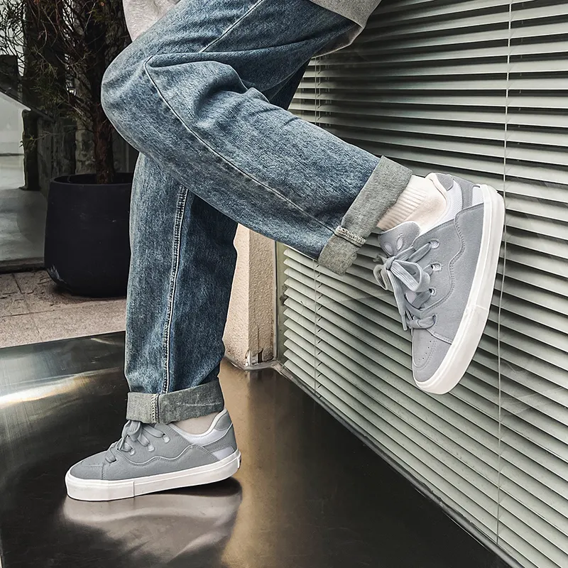 VANSSI Low Top Skateboard Shoes Unisex Gray-3