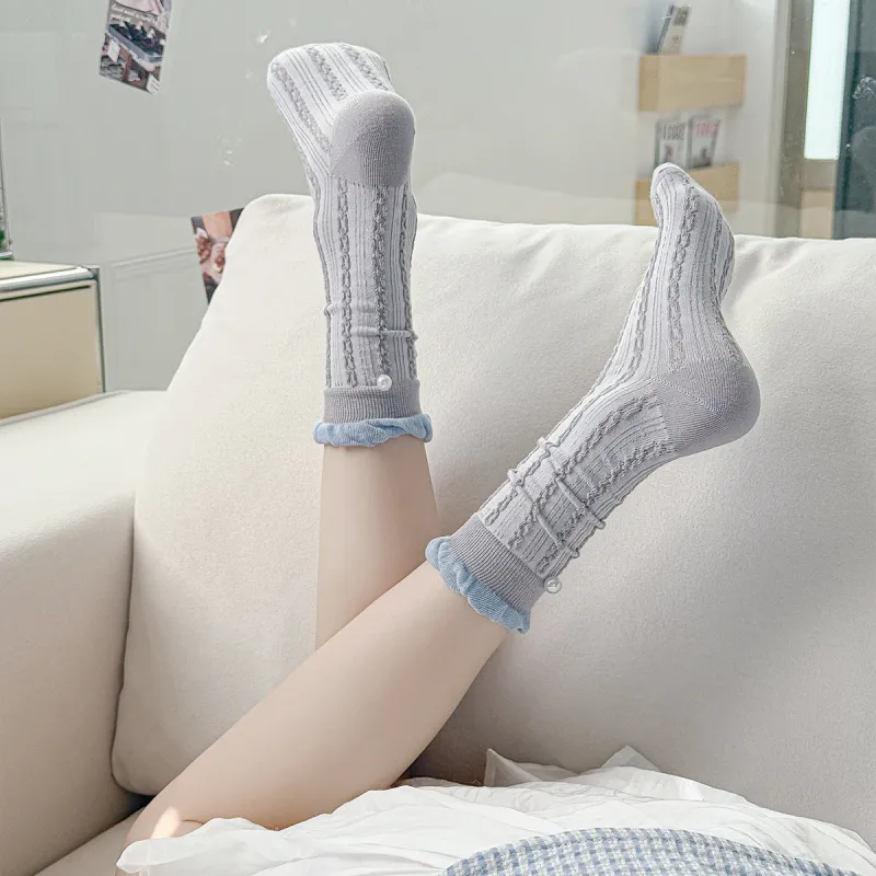 AUGUST Mid Calf Socks Women's 5 Pack-4