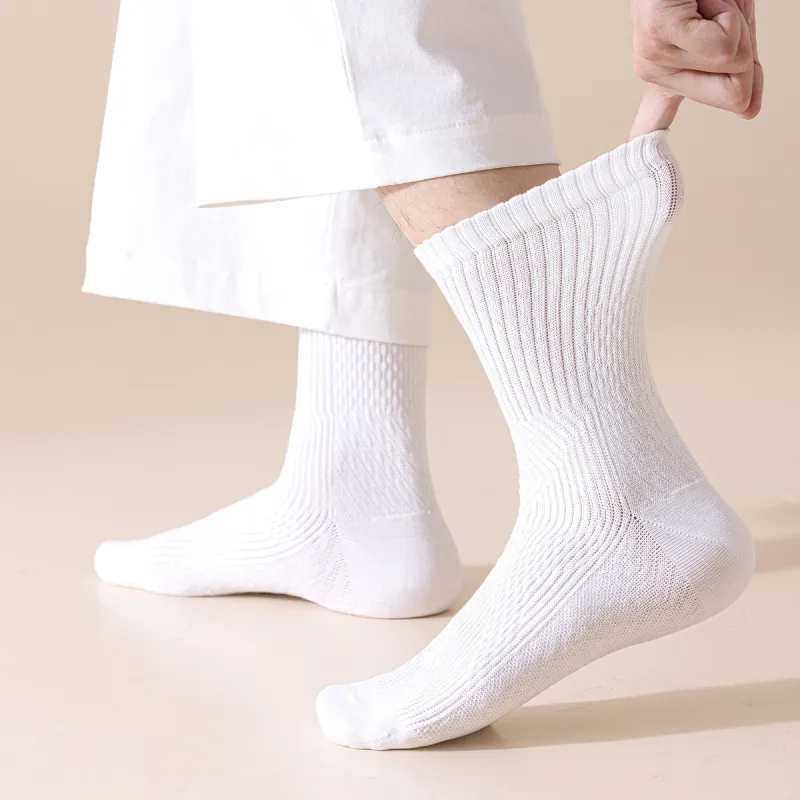 AUGUST Mid Calf Socks Men's 5 Pack Mixed Color-1