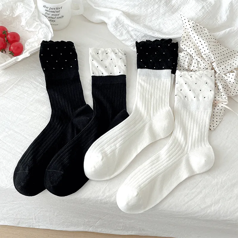 AUGUST Mid-Calf Socks Women's 4 Pack Mix And Match-5