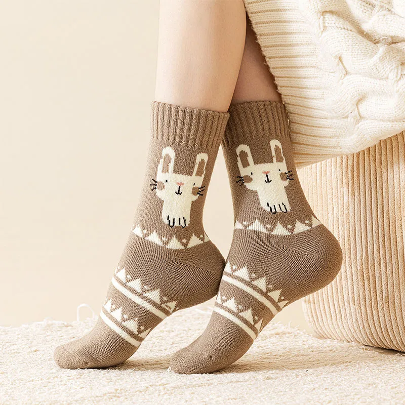 AUGUST Mid Calf Socks Women's 3 Pack-4
