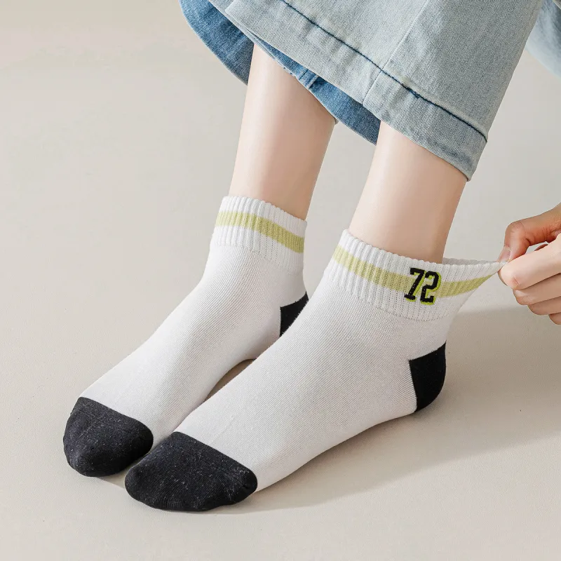 AUGUST Ankle Socks Women's 5 Pack Mixed Color-3