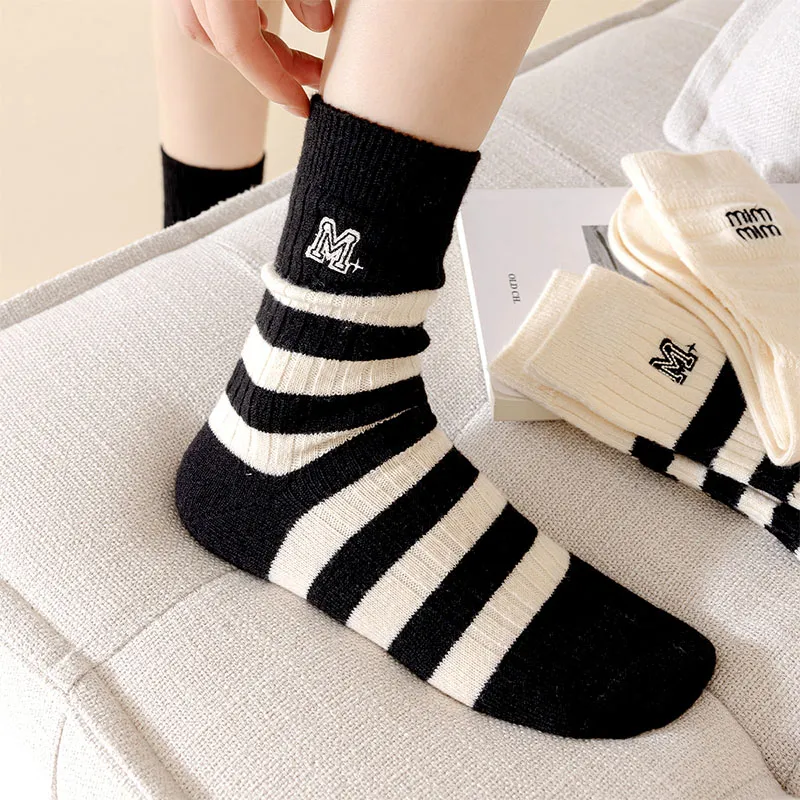 AUGUST Mid Calf Socks Women's 3 Pack-7