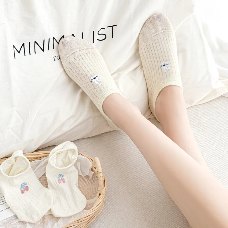 AUGUST No Show Socks Women's 5 Pack-4