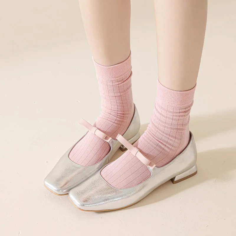 AUGUST Mid Calf Socks Women's 4 Pack-3