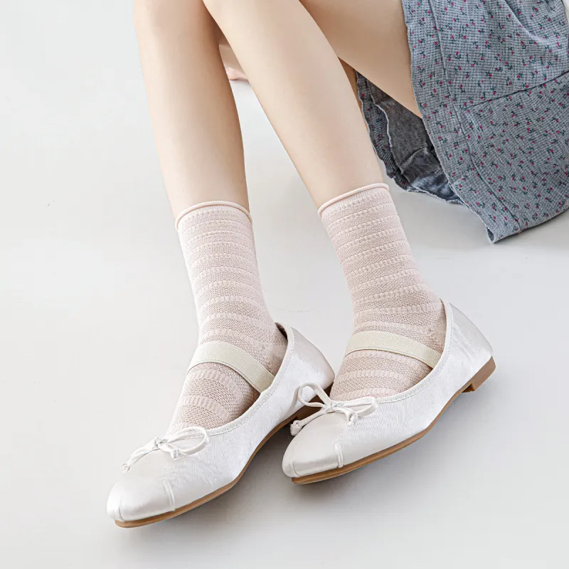 AUGUST Mid Calf Socks Women's 5 Pack-4