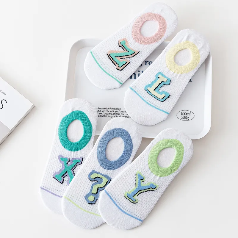 AUGUST No-Show Socks Women's 5 Pack Mix And Match-1