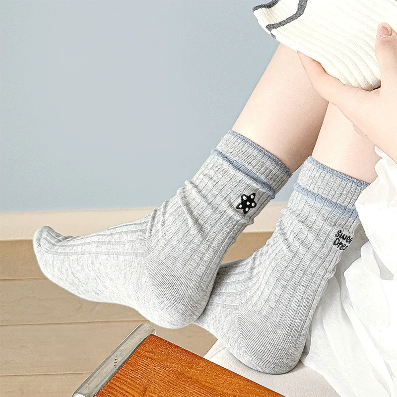 AUGUST Mid-Calf Socks Women's 4 Pack Mix And Match-3