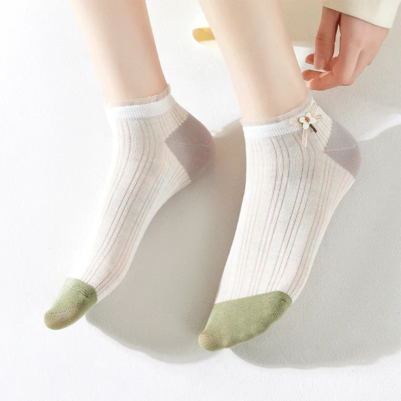AUGUST Ankle Socks Women's 5 Pack Mixed Color-3