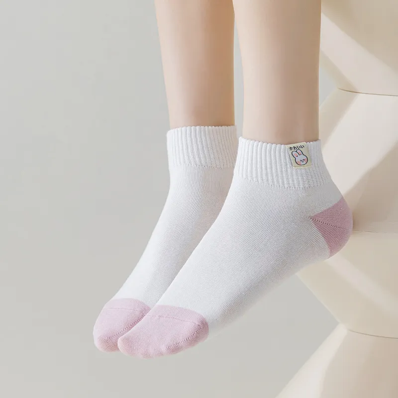 AUGUST Ankle Socks Women's 5 Pack Mixed Color-2