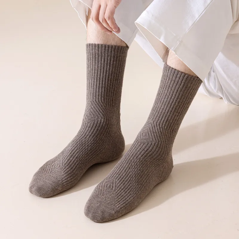 AUGUST Mid Calf Socks Men's 5 Pack Mixed Color-2