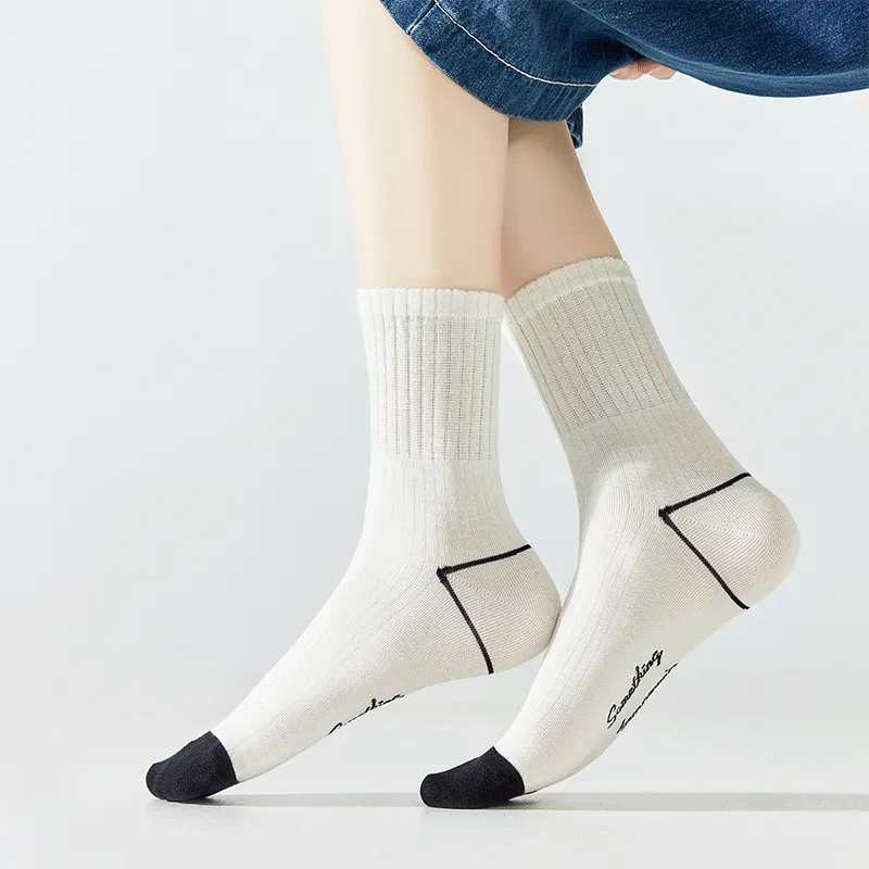 AUGUST Mid-Calf Socks Women's 4 Pack Mix And Match-3