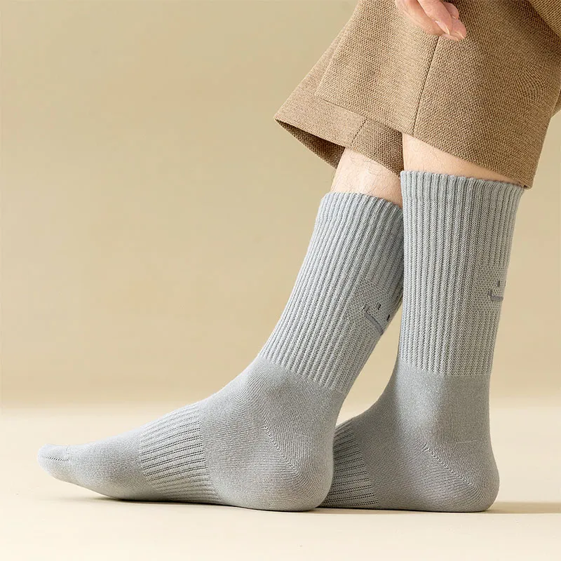 AUGUST Mid Calf Socks Men's 5 Pack Mix And Match-3