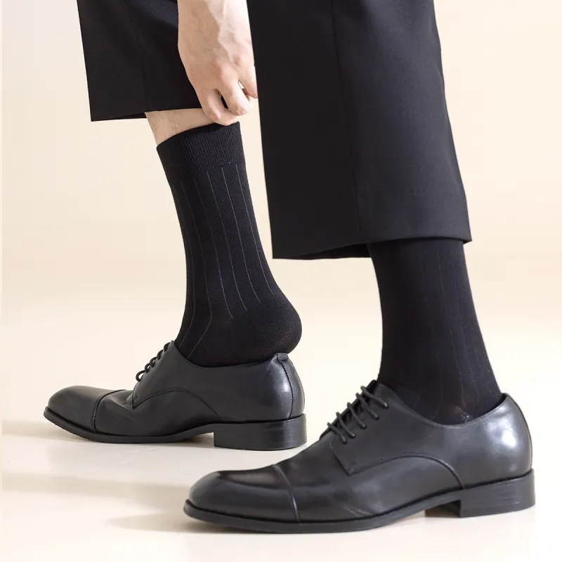 AUGUST Mid Calf Socks Men's 5 Pack Mixed Color-3