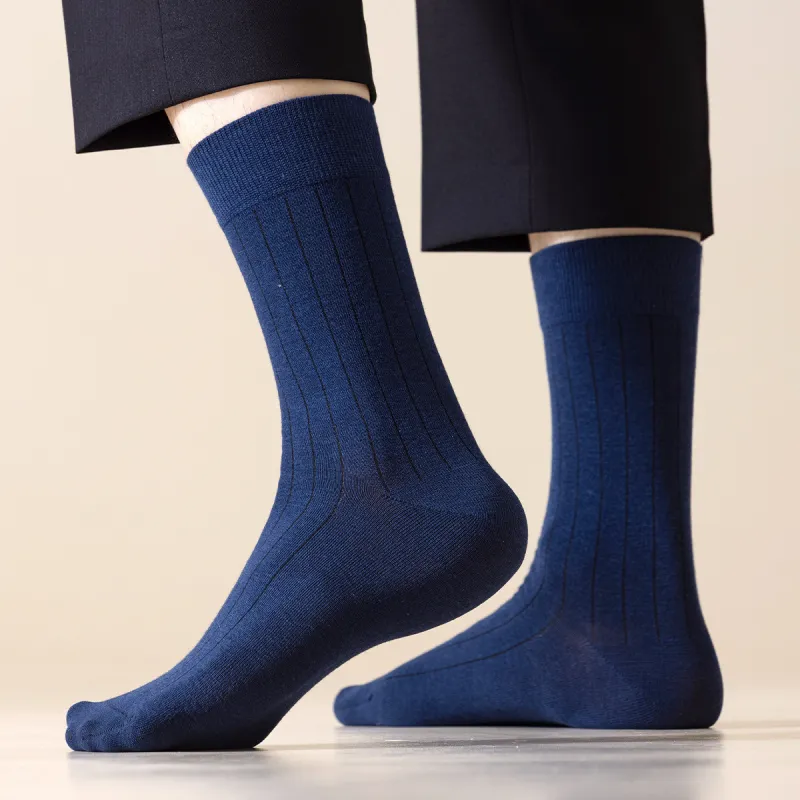 AUGUST Mid Calf Socks Men's 5 Pack Mixed Color-1