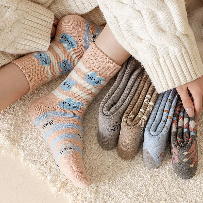 AUGUST Mid Calf Socks Women's 3 Pack-10