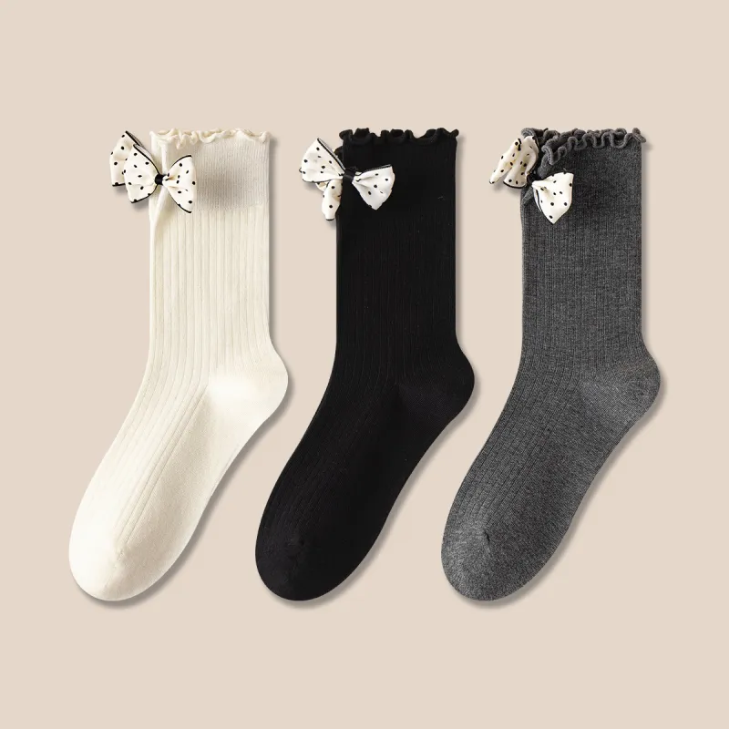AUGUST Mid Calf Socks Women's 3 Pack-5
