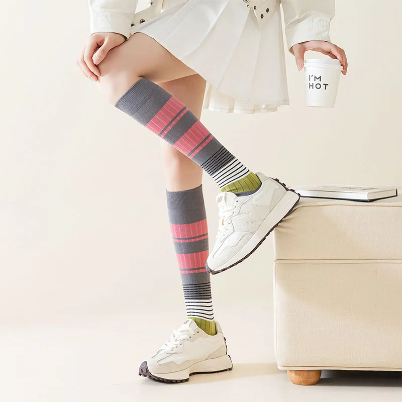 AUGUST Knee High Socks Women's 3 Pack-4