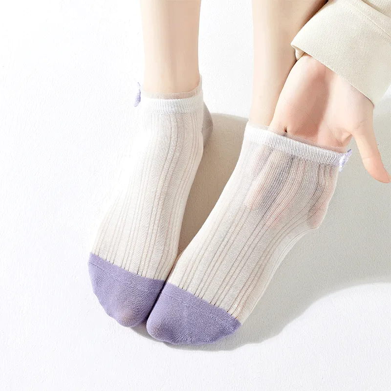 AUGUST Ankle Socks Women's 5 Pack Mixed Color-2