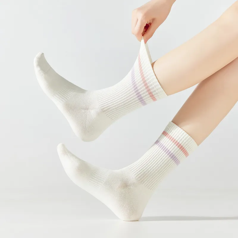 AUGUST Summer Mid Calf Socks Women's 5 Pack-2