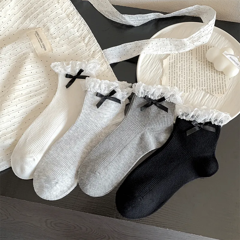 AUGUST Ankle Socks Women's 4 Pack Mixed Color-4