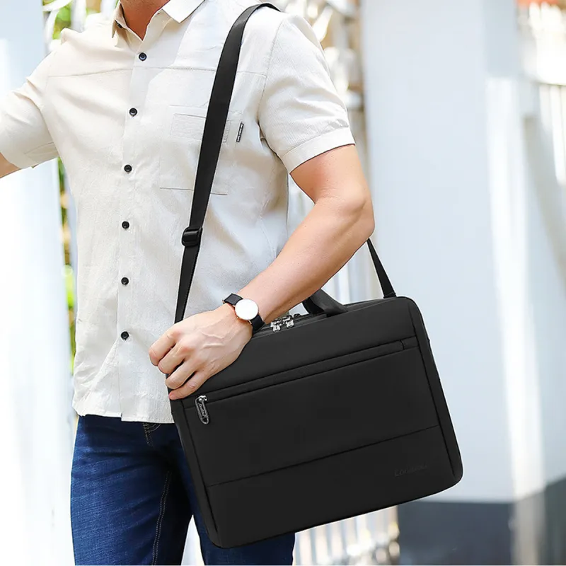 COOLBELL Polyester Business Handbag Regular Men's Black-4