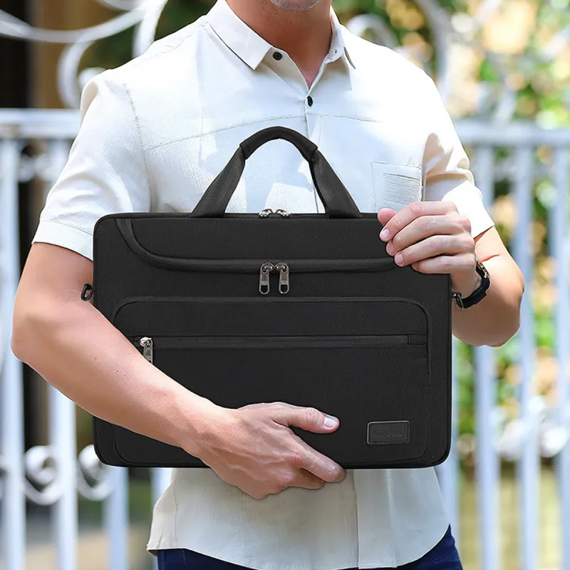 COOLBELL Polyester Briefcase Handbag Shoulder Bag Regular Men's Black-4